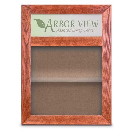United Visual Products Outdoor Enclosed Combo Board, 48"x36", Gold Frame/Black Porc & Apricot UVCB4836ODG-BLKPORC-APRICOT